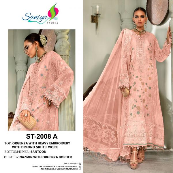 Saniya St 2008 Embroidered organza Designer Pakistani Suit Collection